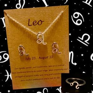 Leo Necklace, Earrings & Ring Set